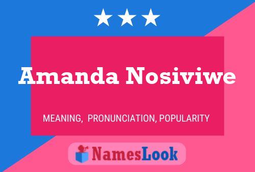 Amanda Nosiviwe 名字海报