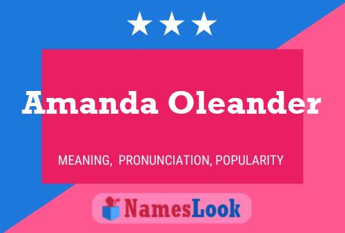 Amanda Oleander 名字海报