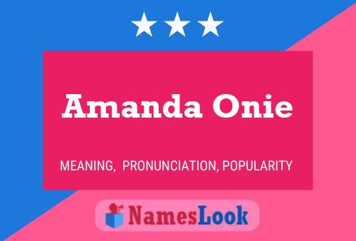 Amanda Onie 名字海报