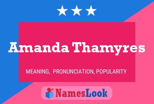 Amanda Thamyres 名字海报