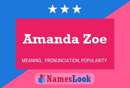 Amanda Zoe 名字海报