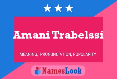 Amani Trabelssi 名字海报