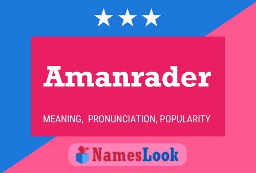 Amanrader 名字海报