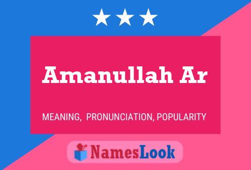 Amanullah Ar 名字海报