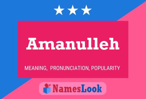 Amanulleh 名字海报