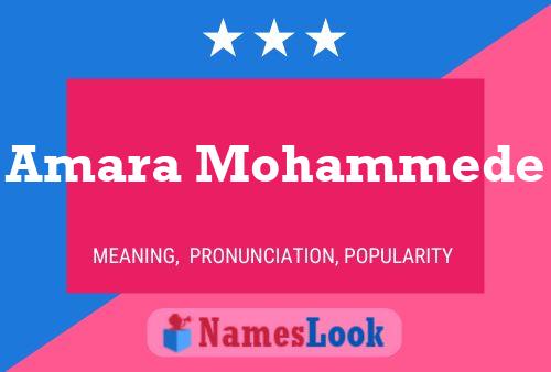 Amara Mohammede 名字海报