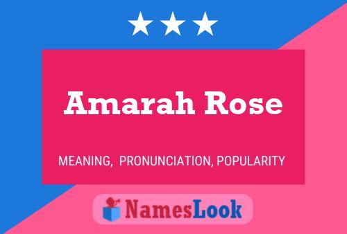 Amarah Rose 名字海报