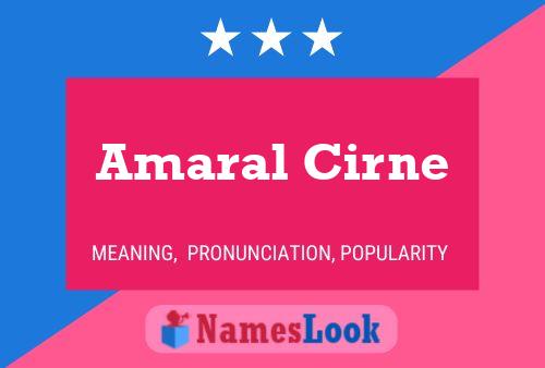 Amaral Cirne 名字海报