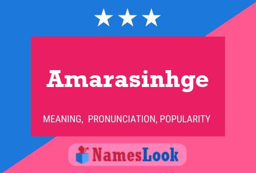 Amarasinhge 名字海报