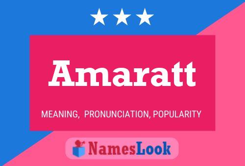 Amaratt 名字海报