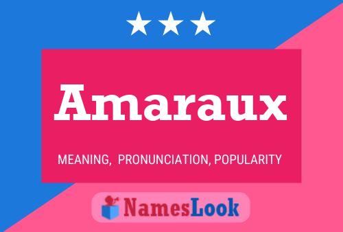 Amaraux 名字海报