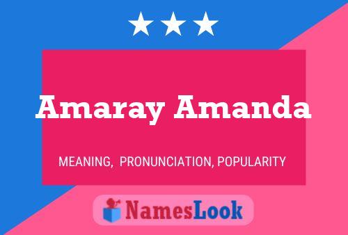 Amaray Amanda 名字海报