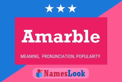 Amarble 名字海报