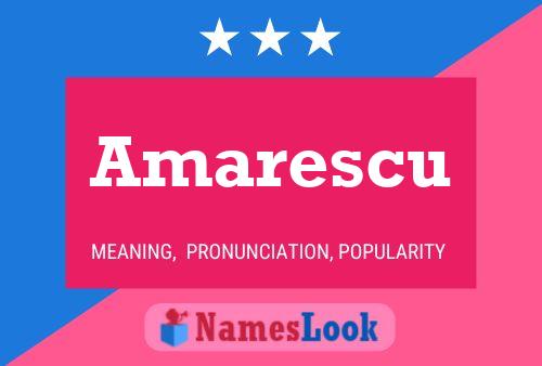 Amarescu 名字海报