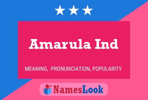 Amarula Ind 名字海报