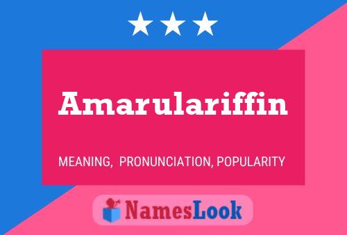 Amarulariffin 名字海报