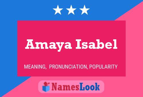 Amaya Isabel 名字海报