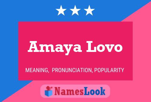 Amaya Lovo 名字海报