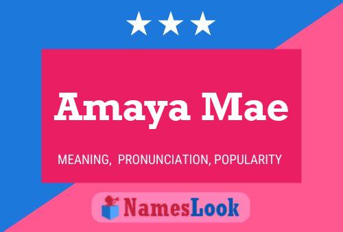 Amaya Mae 名字海报