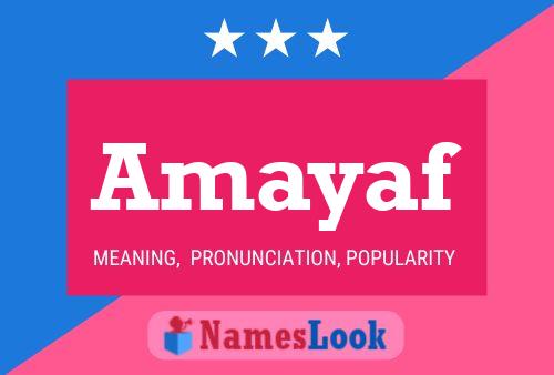 Amayaf 名字海报