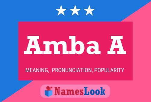 Amba A 名字海报