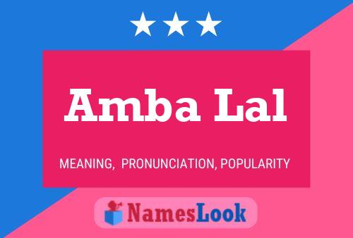 Amba Lal 名字海报