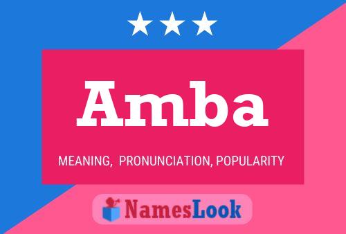 Amba 名字海报