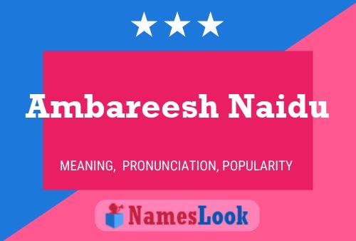 Ambareesh Naidu 名字海报