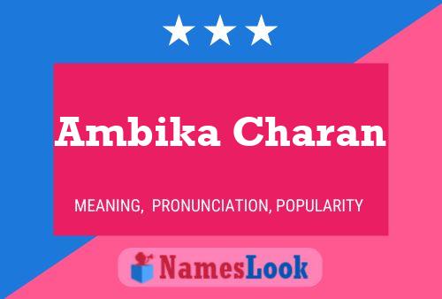 Ambika Charan 名字海报