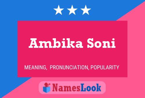 Ambika Soni 名字海报