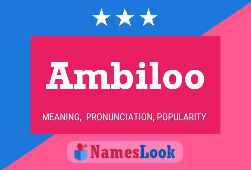 Ambiloo 名字海报