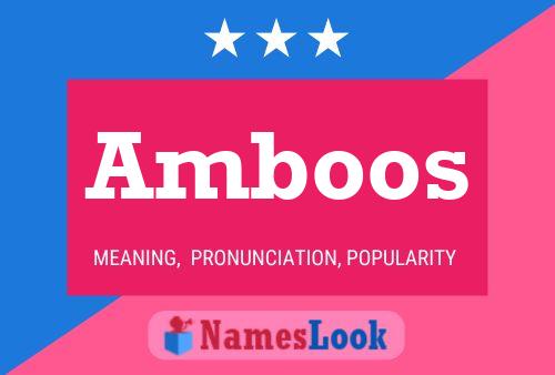 Amboos 名字海报