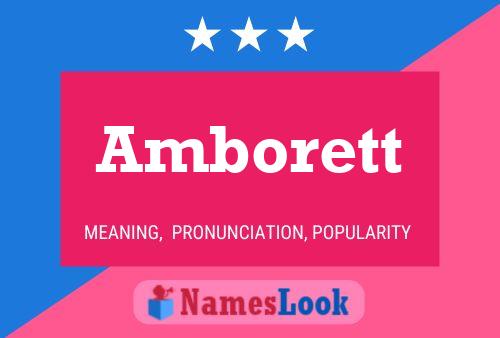 Amborett 名字海报