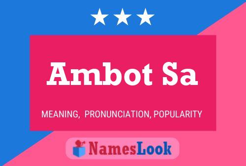 Ambot Sa 名字海报