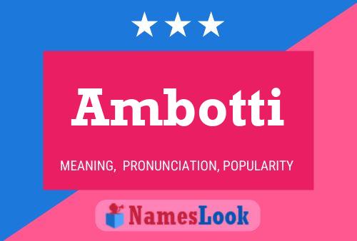 Ambotti 名字海报