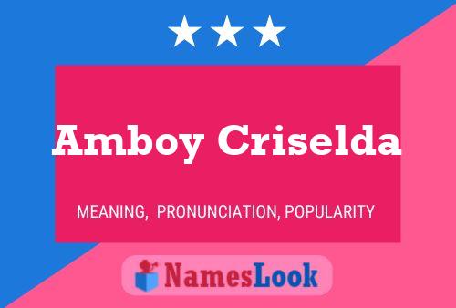 Amboy Criselda 名字海报