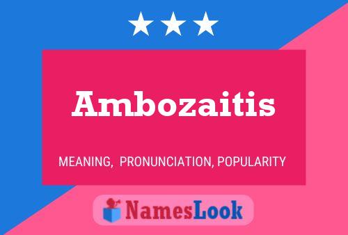 Ambozaitis 名字海报