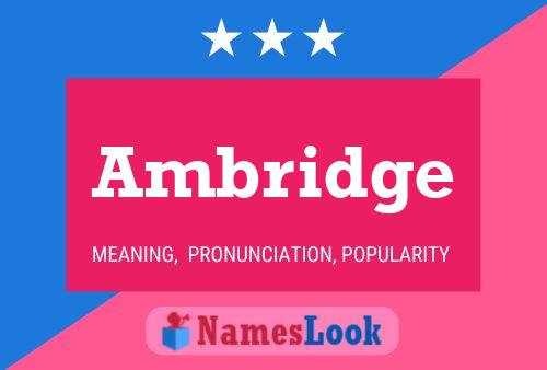 Ambridge 名字海报