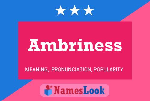 Ambriness 名字海报