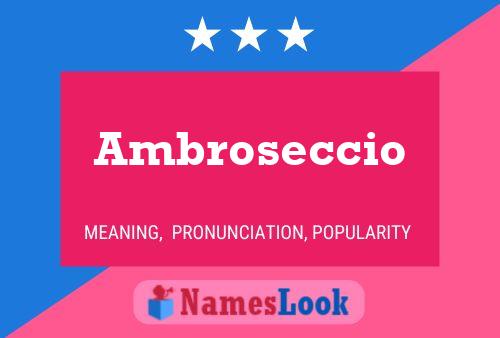 Ambroseccio 名字海报