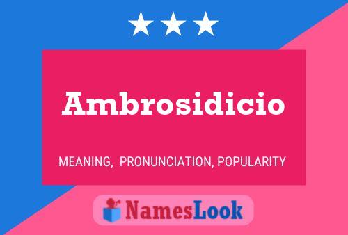 Ambrosidicio 名字海报