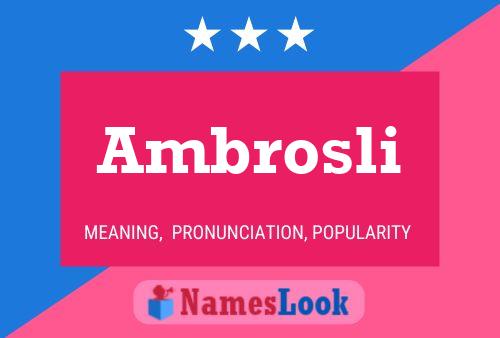 Ambrosli 名字海报