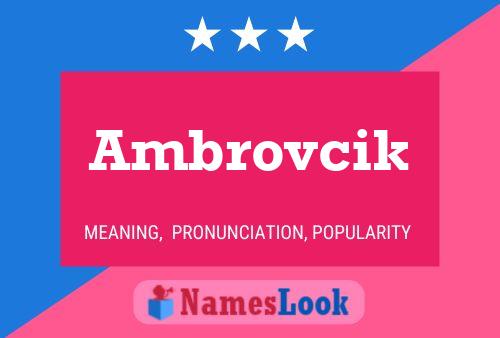 Ambrovcik 名字海报