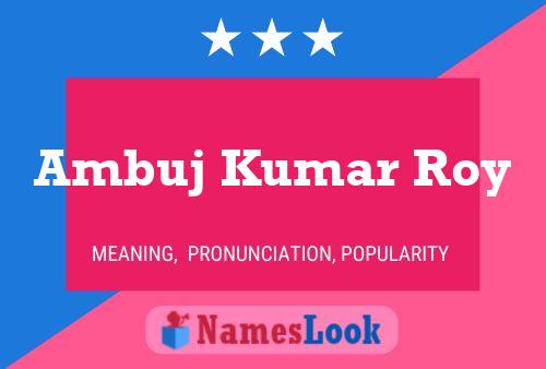 Ambuj Kumar Roy 名字海报