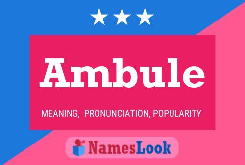 Ambule 名字海报