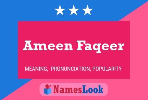 Ameen Faqeer 名字海报