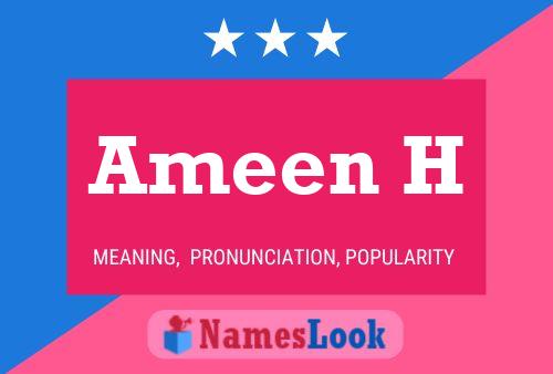 Ameen H 名字海报