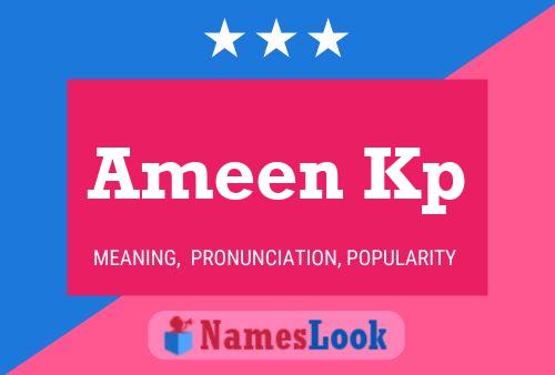 Ameen Kp 名字海报