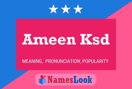 Ameen Ksd 名字海报