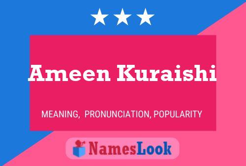 Ameen Kuraishi 名字海报